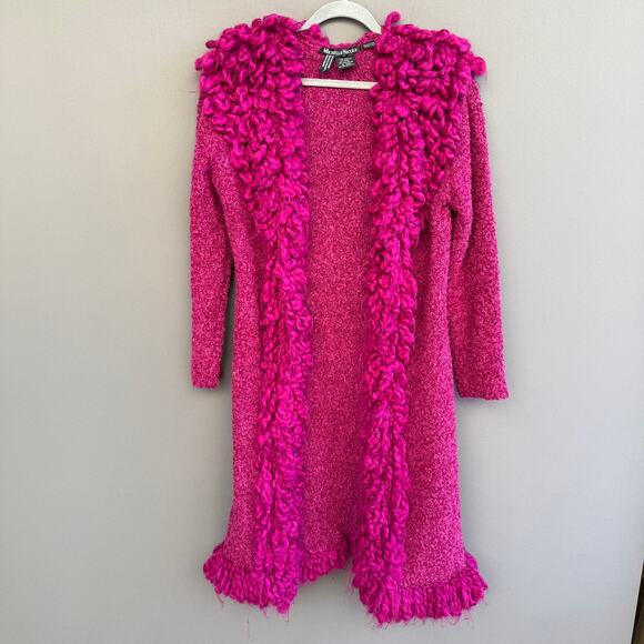 Michelle Nicole long pink cardigan sweater - 90s - magenta - wool blend - size M - Picture 1 of 8